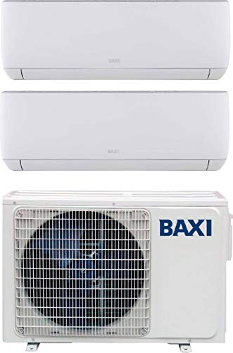 Baxi Climatizzatore Dual Split 9000 + 9000 Btu, Inverter, Pompa di Calore, A++/A+, Gas R32