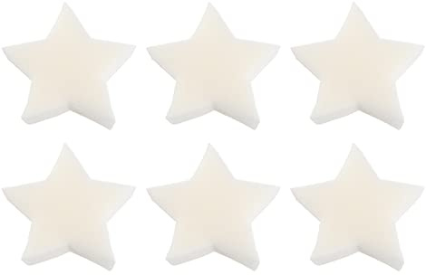 Delikat 6 stücke Fünfzackige Sternform Schwamm Filterung Schwämme Ölabsorbierende Schwamm Weiß