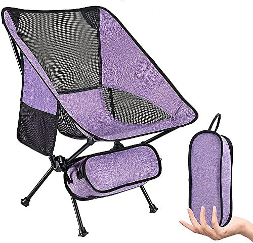 Pkfinrd Tragbare Stühle im Freien Ultralight Camping-Stühle kompakt tragbarer Folding-Rucksackstuhl for Strand im Freien Reisefischen