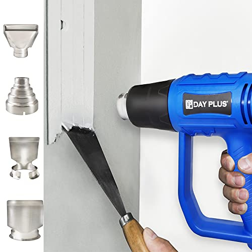 Pistola termica blu 2000 W, 300/600 ℃ Due pistole termiche termoregolanti per sverniciare, sciogliere la colla, pellicola termoretraibile fai da te