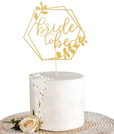Tortenaufsatz für die zukünftige Braut, goldfarben, Hochzeitstortendekoration, Brautparty, Party-Kuchendekoration, Geschenke, Foto-Requisiten