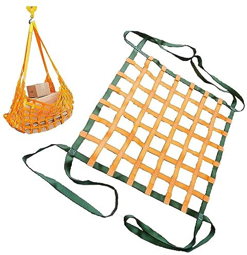 Hangendes Hebenetz - Anhängernetz, Anhebendes Ladungsnetz, Flaches Hebenetz Aus Polyesterschlinge Reißfeste Sicherheitsnetzgurte Mit, Hängendes Netz Für Bewegliches Abschleppen ( Size : 4 X 4M/Mesh 20
