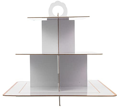 BESTonZON Porta Torte Multi-livello Trasparente Supporto Per Dolci Vassoi Per Cupcake Per Matrimoni e Feste Di Compleanno Facile Da Montare e Decorare