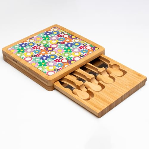 Doni Bomboniere 3 tablas de cortar queso con 4 cuchillos solidarios, idea regalo aniversario participaciones útiles 50° 25° ideas originales económicas elegantes bodas completas