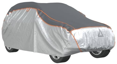 vidaXL Autoabdeckung für SUV Hagelschutz Voll L Grau & Silbern