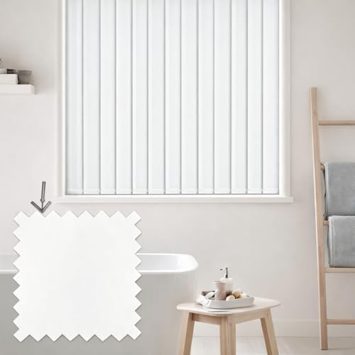 Premium Made to Measure Custom Vertical Blinds - Rome - Complete Set with Vertical Blind Slats & Rail (Upto 150cm Wide X Upto 130cm Drop)