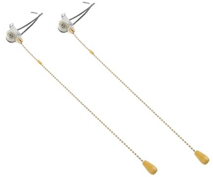 Housoutil 2pièces Interrupteur Tirette Lumière Ventilateur Plafond Chaîne Longue Et Facile à Installer Pour Lampes Plafonniers
