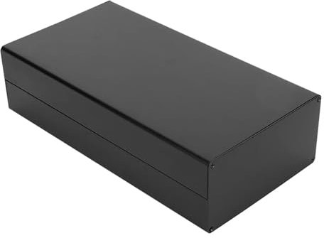 AIRUIXI Aluminium-Anschlussdose, 80 x 160 x 300 mm, schwarzes Metall, Aluminium, Abzweigdose, PCB, Projektinstrumentenkoffer, DIY, elektronisches Gehäuse, Verstärkergehäuse