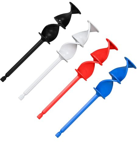 Epoxid-Mischer, Farbmischer, Bohraufsatz, Harzmischer, Bohrer, Farbmischer, Farbe, Beton, Gips, wiederverwendbarer Mischer, 4 Stück