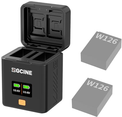 ZGCINE PS-W126 Ladekoffer Kamera-Akkuladebox für FX NP-W126S Akku