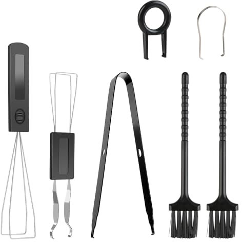 7-teiliges Tastenkappenentferner, Tastatur-Reinigungsset, Tastatur-Abzieher, Wartungsset mit Tastenkappe und Schalterabzieher, Präzisionspinzette, Reinigungsbürsten, geeignet für mechanische