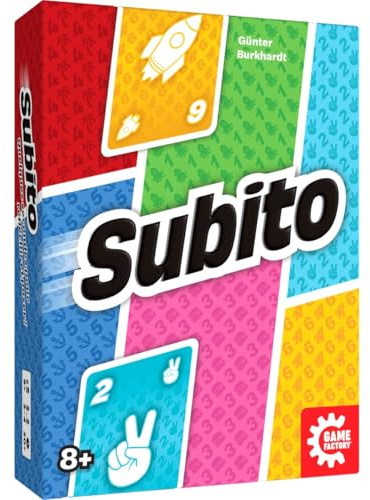 Game Factory Subito 646064 Jeu de Cartes Rapide pour Deux Personnes, Jeu Familial pour 2 à 4 Joueurs, à partir de 8 Ans
