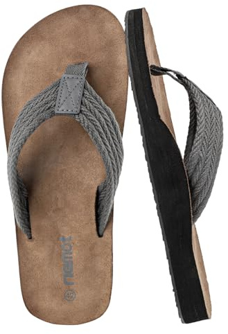 riemot Men's Flip Flops, Comfort Beach Sandals with Non-Slip Sole, Lightweight Thongs Shoes with Arch Support, Summer Casual Slippers for Pool, Shower, and Holiday Wear, UK 10