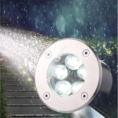 QICBYING Faretti da Incasso for Esterni - Luci LED Sommergibili, Faretto Subacqueo per Laghetto CA 12V, Lampada per Piscina Impermeabile IP68, per Giardino di Casa, Patio, Prato(White,12w)