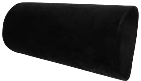 Oreiller de Soutien Lombaire Amovible Noir en Fibre Polyester pour Lit