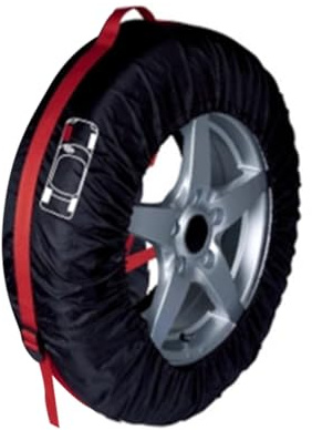 Gogogmee Copriruota Auto Nero con Elastico Custodia Protettiva per Pneumatici Ricambio Borsa Portatile per Pneumatici Suv e Auto Piccole Materiale Poliestere Resistente Facile da