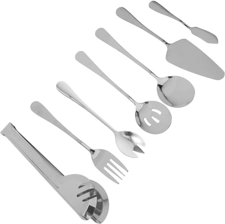 STOBAZA Posate in Acciaio per Ristorante Cucchiai e Forchette Ergonomici Riutilizzabili Utensili da Portata Grandi e Resistenti per Buffet e Tavola Occidentale Lavabili in Lavastoviglie