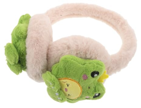 FRCOLOR Ultra-soft Plush Frog Ear Muffs for Adults Windproof Winter Ear Warmers Lightweight Ski Earmuffs with Cozy Faux Versatile Fit for Boys and Outdoor Cold Weather Accessory