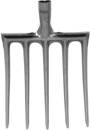 Abaodam Forca da Aratura in Acciaio a Cinque Denti per Uso Agricolo, Testa Sostitutiva per Rastrello da Giardino, Utensile Manuale per Allentare e Rivoltare Terreno, Adatta a Preparazione