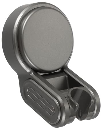 sourcing map Soporte de cabezal de ducha con ventosa, soporte de rociador ajustable, adhesivo fuerte, sin taladrar, soporte de ducha de mano para baño, rociador de mano, color gris