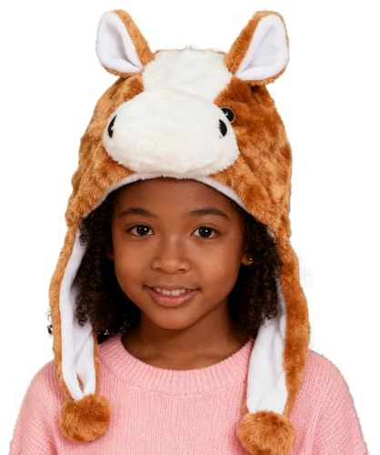 Genérico Gorros Con Diseño De Animales Para Niños | Gorro De Punto Suave Con Orejeras - Accesorio De Cabeza De Animal - Para Niños, Adolescentes, Adultos, Chicos, Chicas, Playa, Vacaciones Y