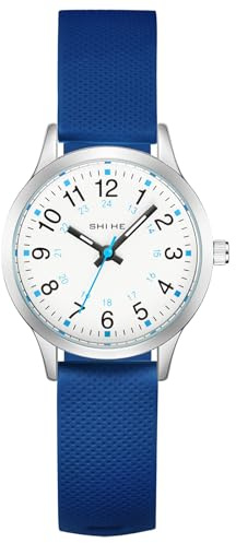 CIVO Armbanduhr Kinder Leicht Lesbar: Analog Lernuhr Kinderuhr Mädchen | Klares Zifferblatt mit Ziffern Zeiger Silikonarmband für Junge - Geschenk für Kinder 6-14 Jahre Geburtstage Schulanfang
