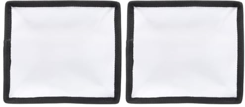 IWOWHERO Diffusore Facile da Trasportare per Flash Antiscivolo 2 Pezzi Nero Strisce 15x17cm Soffice e Pieghevole per Copertura Luce Professionale Fotografia