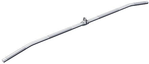 GORILLA SPORTS Barre de traction - Avec articulation pivotante - 118 cm - Charge maximale : 200 kg - En chrome - Poignée de traction de câble - Barre droite - Barre de triceps, biceps, barre de