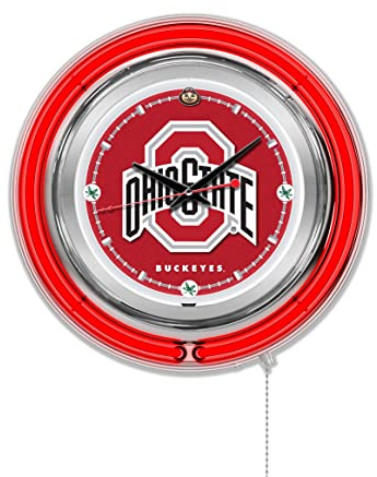 Holland Bar Stool Co. Ohio State University 15 Double Neon Wall Clock