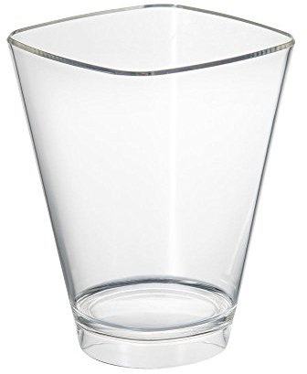DoimoFlair Weinkühler Sektkühler London Bucket aus Kunststoff Transparent/Sektkühler/Weinkühler/Champagnerschale/Punschschale/für 1 Flaschen