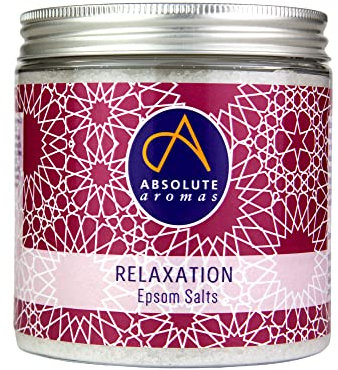 Absolute Aromas Epsom Bath Salts - Magnesium Sulphate Infused with 100% Pure Essentials Oils (Relaxation, 575g)