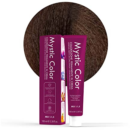 Mystic Color, Tinta per Capelli, Colore Castano Chiaro Cacao 5.7 | Colorazione Professionale in Crema a Lunga Durata, Con Cheratina Idrolizzata, Olio di Argan e Calendula, 100 ml