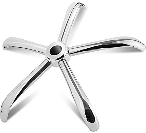 MASTERY MART Office Chair Base Replacement, 28 Inch Heavy Duty 2500Lbs Metal Leg, Reinforced for Swivel Gaming Chair, Universal Caster and Gas Cylinder Size, Polished Steel