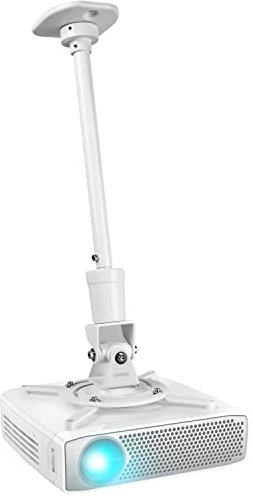 Duronic PB08XL Supporto universale per proiettore 10kg estendibile da 604mm a 843mm montaggio parete / muro / soffitto staffa videoproiettore per casa ufficio sale riunioni