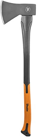 BRADAS - KT-SF1150, Accetta professionale, manico in fibra di vetro 1,5 kg, Ascia spaccalegna multiuso lungh 79 cm con Certificato di sicurezza TÜV GS.