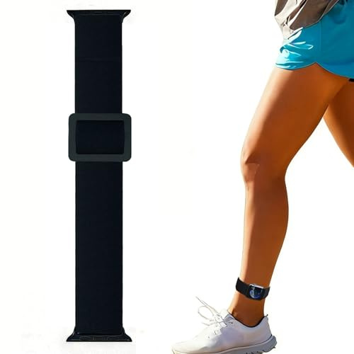 Grestun Adjustable Elastic Armband or Ankle Band for Apple Watch Series 9 8 7 41mm, 6 SE 5 4 40mm, 3 2 1 38mm, Stretchy Band for Men and Women (Black)