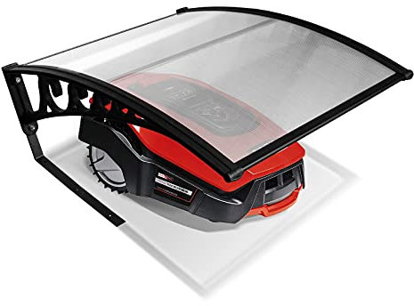 Vigevee Mähroboter Garage Dach Carport Überdachung für Rasenroboter Rasenmäher 106x87x50cm Rasenmähroboter Garage Schutzhülle Schutz vor Regen, Hagel und UV-Strahlen - Transparent