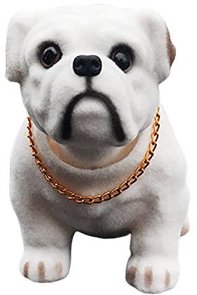 BAOK Hundekopf, Schütteln, Kunstharz, Auto-Hunde-Dekoration, Haken-Kopf, Hundespielzeug, Skulptur, Ornamente für Auto
