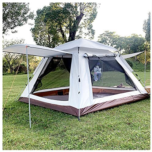 Familien-Campingzelt, 4-Mann-Doppeltüren und Vier Fenster, insektensicheres Tipi-Zelt für Erwachsene im Freien, praktisch und stabil, EIN Zelt für Familiencamping, Wanderparty