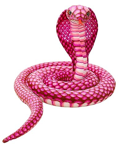 Trayosin Riesige Schlange Plüsch - Realistische Stofftier Schlange, Große Kuscheltier, Rosa, 80cm - Geschenk für Geburtstag, Party, Prank Requisiten