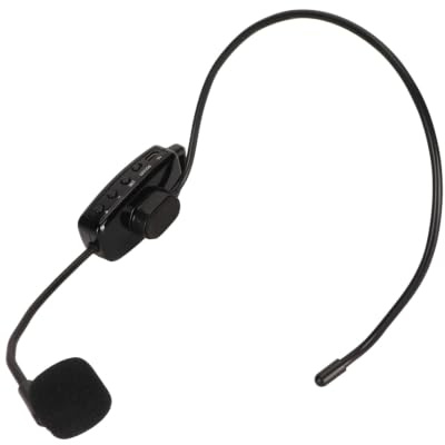 Drahtloses Mikrofon Headset, UHF Funk Headset Mikrofon, Rauschunterdrückung, Wiederaufladbares LED Digitaldisplay, UHF Kopfmikrofon für den Unterricht von Fitness