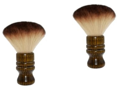 FRCOLOR Lot de 2 plumeaux de coiffeur - Trousse cosmétique vintage - Peigne à cheveux - Brosse à cheveux - Brosse à x - à x - à x - Chiffon à poussière - Pinceau doux -