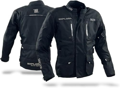 TLA EXPLORA LIGHT Motorradjacke für Herren mit CE-Protektoren | Motorradjacke für Frühling/Sommer | Motorradjacke für 2 Jahreszeiten | Motorradjacke | Enduro Jacke | Quad-Jacke