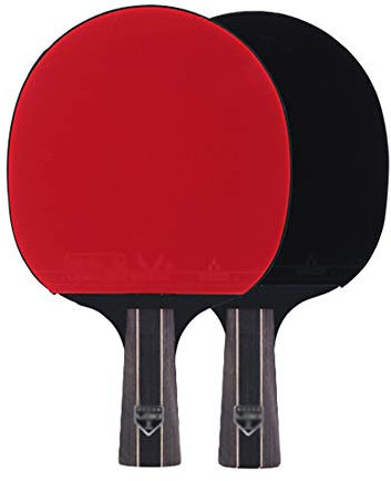 Tischtennis-Set, Tischtennisschläger-Set, professioneller 5-Sterne-Tischtennisschläger, geeignet für Schulen, Familien, Sportvereine / Doppelschläger / langer Griff