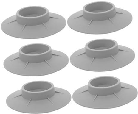 6pcs Rubber Washing Machine Stabilizer Mat Anti Vibration Foot Pads | High Suction Base, Reduces Walk Noise and Tilting, for Home and Commercial Use