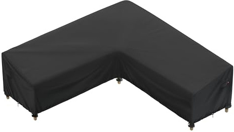 iBirdie Outdoor Sectional Cover fit 80 x 80 inch, 79 x 79, 78 x 78, 77 x 76 L-Shaped Patio Sofa Waterproof Weatherproof 600D Heavy Duty Garden Furniture Cover for Outside L Shape Couch