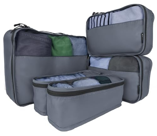 Packing Cubes Koffer Organizer 5-teilig – Packwürfel Set für Reisen