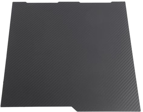 Aramox Plaque de Construction d'imprimante 3D Star PEY Plate-Forme d' Flexible PEI Pet Drap de Lit ' Double Face en Acier à Ressorts Lisses avec pour 3 Combo Texture Chauffée Noire Fibre de