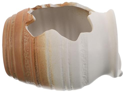 jojofuny Ensemble Bocal Cascade en Céramique Blanc Moyen pour Aquarium Hydroponique Accessoire de Filtration Écologique avec Circulation D’Eau Naturelle Fontaine Paysagère Extérieure
