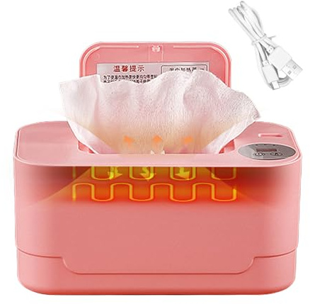 Scaldasalvietti Umidi - Dispenser Riscaldato per Salviette - Scaldasalvietti Regolabile Portatile Grande Capienza,Per Bambini Auto e Bagno